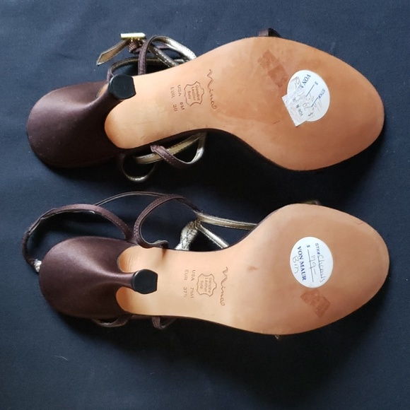 Nina Sz 7.5 gorgeous strappy brown sandals - Picture 5 of 8